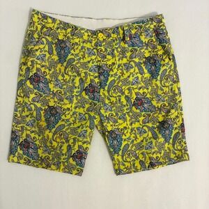 Hreski Golf Chino Shorts Mens Size 38 Colorful Performance Paisley‎ Preppy